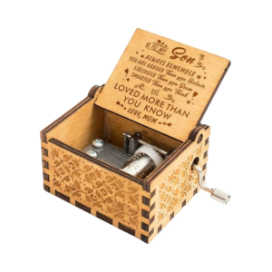 engraved wooden music box you are my sunshine son gift