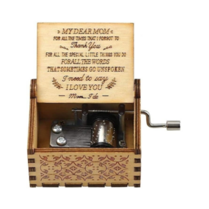 engraved wooden music box you are my sunshine mom gift