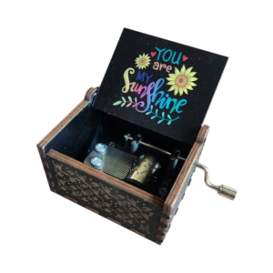 engraved wooden music box you are my sunshine style 6