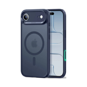 esr classic hybrid magnetic case (camera control) for iphone air – frosted blue