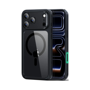 esr classic hybrid magnetic case (camera control) for iphone 17 pro – clear black
