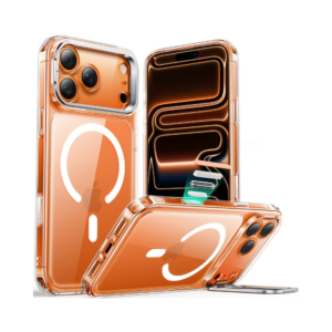 esr hybrid magnetic case (camera control, stash stand) for iphone air – frosted pink (copy)