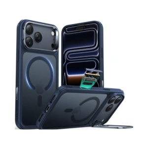 esr classic hybrid magnetic case (camera control, stash stand) iphone 17 pro – frosty