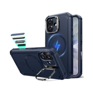 esr cyber tough magnetic case (camera control) for iphone 17 – navy blue