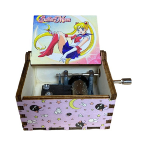 engraved wooden music box sailor moon style 2
