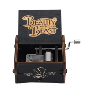 engraved wooden music box beauty and the beast a bela ea fera