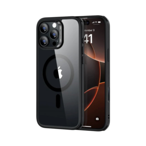 esr halolock classic hybrid case (camera control) for iphone 16 pro max clear black