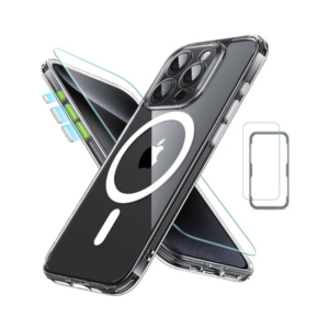 esr classic pro case (halolock) set for iphone 15 pro clear