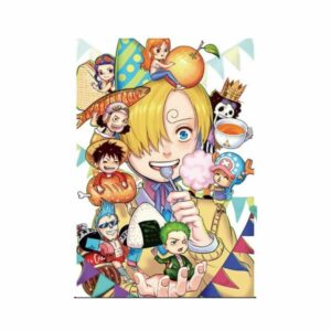 one piece chibi wall scroll