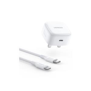 ugreen 70297 pd fast charger uk + usb c to lightning cable 1m suit