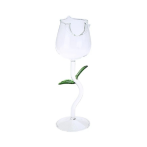 transparent rose wine glass