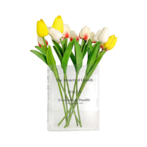 acrylic book flower vase