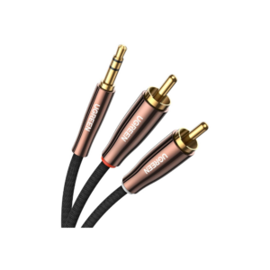ugreen 80847 3.5mm male to 2*rca copper case braided aux cable 2m