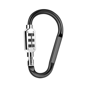 coteci anti theft 3 digit buckle clip keychain carabiner lock for bags, helmets & pets