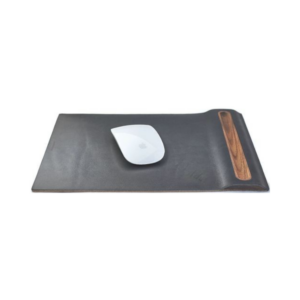 leather & wood mouse pad