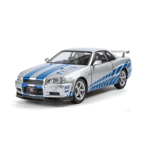 nissan skyline gtr r34 1:24 diecast metal car (fast & furious)