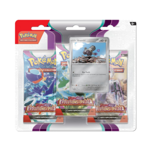 pokémon : 3 boosters Écarlate et violet – evolutions à paldea
