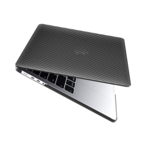 coteci carbon fiber protective case for macbook pro 14 (transparent black)