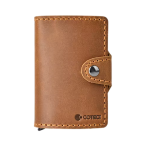 coteci rfid blocking genuine leather wallet (black)