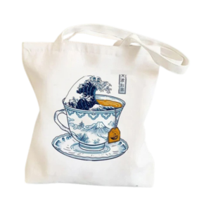 the great wave of kanagawa tote bag teanagawa
