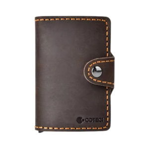coteci rfid blocking genuine leather wallet (black)