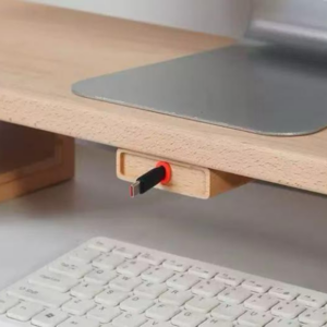 wooden retractable charging cable (type c)