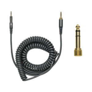 audio technica hp cc 3.5mm to micro jack 1.8mm replacement coiled cable with 3.5mm to 6.5mm screw in adapter
