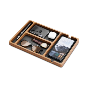 gentleman's caddy wooden valet tray organizer