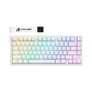 attack shark r82he wired magnetic switch keyboard (white contour)