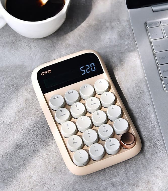 LOFREE EH113 Bluetooth Number Pad & Calculator (Milk Tea) - Image 4