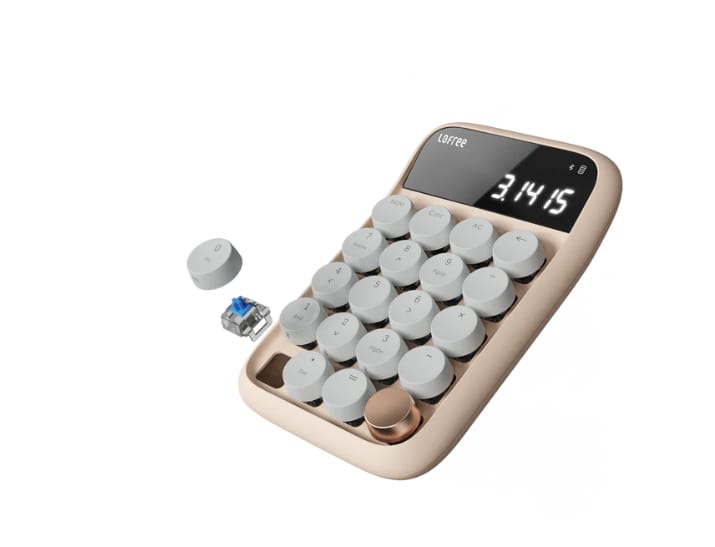 LOFREE EH113 Bluetooth Number Pad & Calculator (Milk Tea) - Image 5