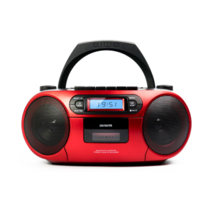 aiwa rc 250rd portable retro boombox (red