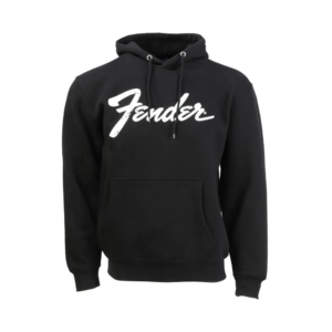 fender logo date back hoodie black (l)