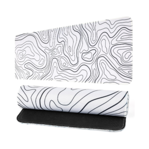 topographic map deskmat (white)