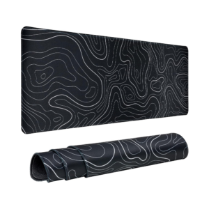 topographic map deskmat (black)