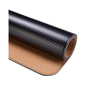 black carbon fiber deskmat