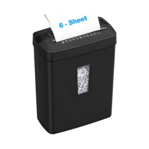 cross cut paper shredder for home & office use 6 sheet (p 4 security level, 13l capacity)