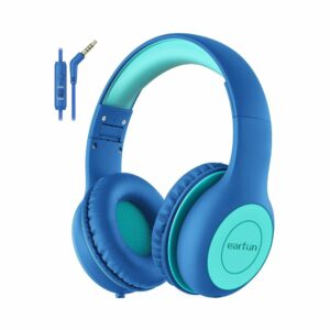 earfun kids over ear wired headphone with microphone (k1)