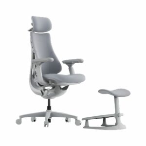 libernovo dynamic ergonomic office chair with footrest (48cm,spray grey)