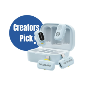 hollyland lark a1 combo usb c & lightning connectors (blue)