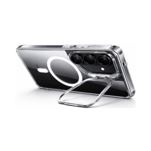 esr classic hybrid magnetic case stash stand for samsung s26 – clear
