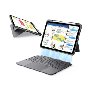 esr flex ipad 10th gen case with magnetic keyboard – dark gray