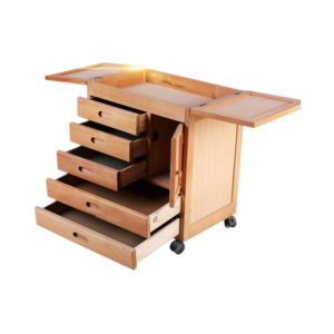 mobile multifunctional trolley cabinet for artists