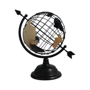 hollow style decorative globe (black and gold)