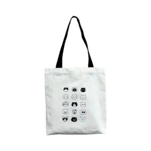 tote bag cat heads