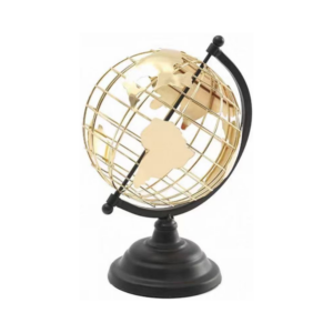 hollow style decorative globe (gold)