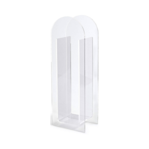 arc shaped acrylic flower vase in nordic style
