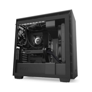 nzxt h710i tx mid tower pc gaming case (black)