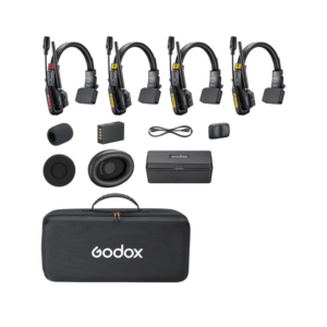 godox skytalk air 4s 4 person full duplex wireless intercom headset system (2.4 ghz)