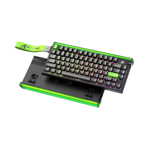 attack shark r85he wired magnetic switch fluoresecent green purple mandrel switch